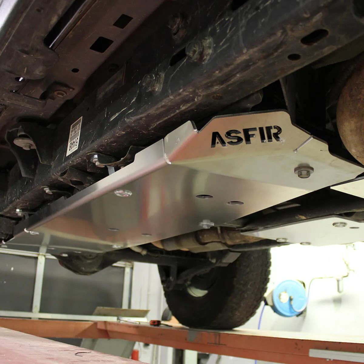 ASFIR fuel tank skid plate on a Toyota Wrangler JL